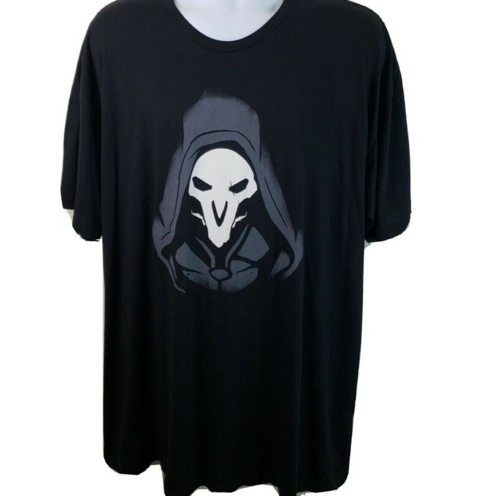 Official Overwatch Blizzard Reaper Logo Black Tshirt Size 2XL